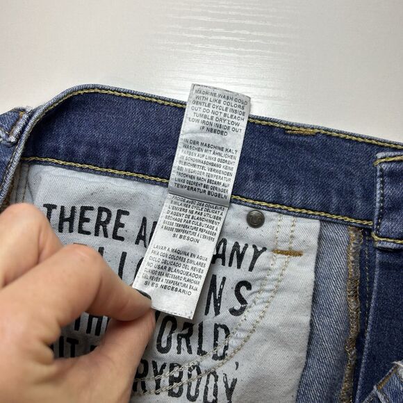 True Religion Ricky Relaxed Straight Denim Jeans Mens Distressed Size 34x32 - Picture 8 of 10